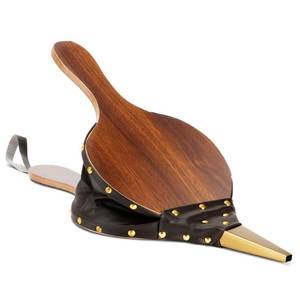 lot 8088 image: Kerykwan Fireplace Bellows 17x7.5in Large Wood Air Blower Cast Nozzle for Outdoor Camping BBQ Grill Chimney Hand Bellow Pump Pit Barbeque Fire Tools Accessories with Hanging Strapin