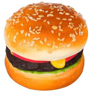 lot 8097 image: Toyvian Artificial Hamburgers Fake Burger Model Realistic Food Simulation Bread Model Pu Simulation Food Artificial Photography Prop for Kitchen Party Decoration