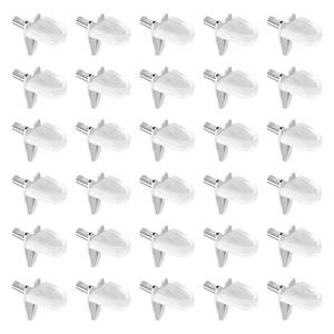 lot 8114 image: INCREWAY Shelf Support Peg, 30 Pcs 3mm L-Shaped Support with Sleeve Furniture Shelf Bracket Pegs for Kitchen Cabinets, Bookshelf, Cupboard