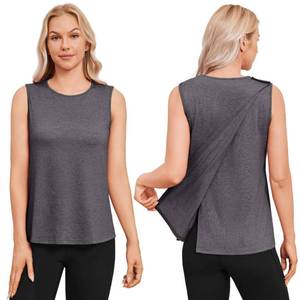 lot 8129 image: Deyeek Post Surgery Shirts for Women Shoulder Snap Tear Away Open Back Hospital Tank Tops Sleeveless Adaptive Clothing