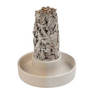lot 8132 image: Sage Holder, Sage Burner, Smudge Bowl, Palo Santo Holder, Incense Holder, Incense Holder Bundle, Sage Holder for White Sage Bundle and Palo Santo (Sage Not Included) (White)