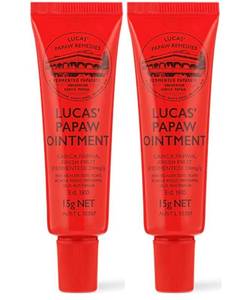 lot 10329 image: Lucas Papaw Ointment � 15g Tube with Lip Applicator � 2�Pack � Multi-Purpose Skin Relief � Made in Australia