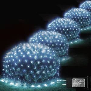 lot 10343 image: Christmas Net Lights, 510 LED Large Outdoor Net Mesh Lights for Bushes 28x5ft, 8 Modes Waterproof Twinkle String Lights Connectable for Christmas Hedge Yard Garden Party Decor, Cool White