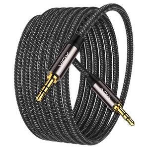 lot 10361 image: VIOY Aux Cable (20 ft), Copper Shell, Hi-Fi Sound 3.5 mm Male to Male Braided Auxiliary Cord Compatible with Headphone, Smartphone, HomeCar Stereo, Speaker, Echo and More