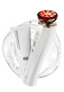 lot 13716 image: INIA 3-in-1 Red Light Therapy for Face and Neck Beauty Device for Puffiness and Skin Firming Skincare Tool (White)