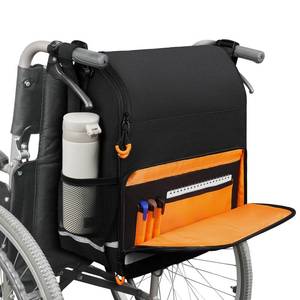 lot 13745 image: LEFOR�Z Large Wheelchair Bags to Hang on Back,Wheelchair Backpack Bag,Wheelchair Accessories Pouch Storage Bag with Thermal Insulation Pocket for Adults and Senior,Bag Only(15 x 5.5 x 16 inch)