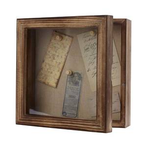lot 13755 image: Freezing point Shadow Box Frame 8x8 Shadow Boxes Display Case with Linen Back Memorabilia Awards Medals Bouquet Photos Picture Badge Wedding Memory Box for Keepsakes Carbonized Small Pin Board