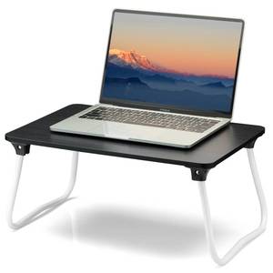 lot 13779 image: ZEAPTAC Laptop Bed Desk, Foldable Lap Desk, Portable Laptop Stand, Lightweight and Mini Table for BreakfastPicnicDrawingCouchFloor - Black