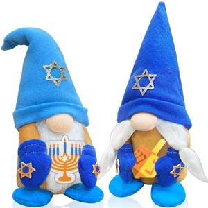 lot 14153 image: Hanukkah Decorations Indoor, 2 Pack Chanukah Plush Gnomes Holding Menorah Dreidel Swedish Tomte Nisse Doll,Hanukkah Gnomes Plush Table Ornaments Gifts for Chanukah Decorations Home Party Supplies