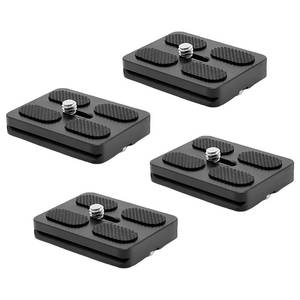 lot 14166 image: 4PC Quick Release Plate for Arca Swiss with 14-20 Camera Screw Tripod Mount Plate Fits Standard for DSLR Camera Tripod Ball Head (PU50)