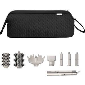 lot 14167 image: KarSyon Shark Flex Style Case for Dyson Airwrap Hair Dryer Brush Revlon Hair Tools Travel Bag Carrying Case Flat Curling Iron Organizer (Black)