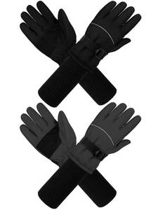 lot 14204 image: Cooraby 2 Pack Long Kids Winter Ski Gloves Waterproof Warm Snow Gloves Thick Unisex Mitten Gloves for Girls Boys
