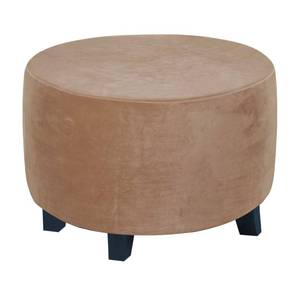 lot 14207 image: H.VERSAILTEX Round Ottoman Slipcover Ottoman Covers Slipcover Footstool Protector Covers Storage Stool Ottoman Covers Stretch with Elastic Bottom, Feature Real Velvet Plush Fabric (Medium, Camel)