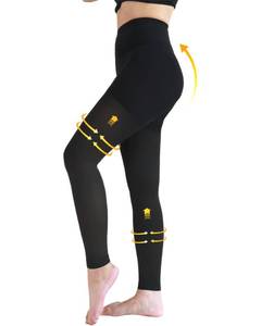 lot 14212 image: Compression Pantyhose for Women, 15-20 mmHg Medical Compression Leggings, Footless Compression Stockings for Women and Men, Compression Tights for Edema, Varicose Veins, Swelling, DVT