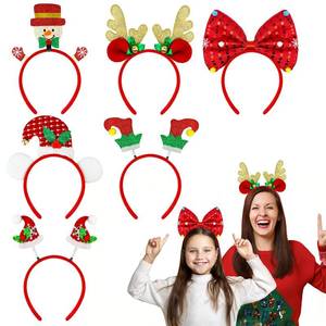 lot 14230 image: Christmas Hats Headbands Hair Accessories 6 PCS, Fun Holiday Party Favors Supplies Gifts Prizes for Kids, Christmas Headwear for Costume, Xmas Wearable Decorations Photo Booth Props Items Prizes