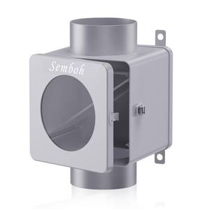 lot 15826 image: Semboh Inline Dryer Lint Trap � 4 Inch Secondary Lint Trap with 8FT Dryer Vent Hose, Easy-Clean Filter, Transparent Door and Clamps � Secondary Indoor Vent Trap for Electric or Gas Dryers