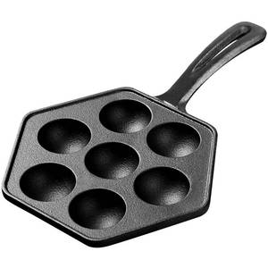 lot 15831 image: WUWEOT Nonstick Aebleskiver Pan, Cast Iron Takoyaki Griddle Stuffed Pancake Maker for Making Munk, Pancake Balls, Poffertjes, Puffs, Takoyaki, Banh Khot, Thai Kanom Krok