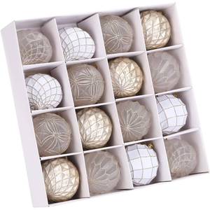 lot 15855 image: Sea Team Christmas Baubles Set of 16 80mm Christmas Tree Hanging Ornaments Decoration (Champagne and Matte)