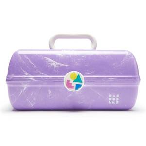 lot 15857 image: Caboodles On-The-Go Girl Retro Case, Lavender Marble, 13x8x5.75 Inch (Pack of 1)