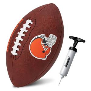 lot 15873 image: Franklin Sports NFL Cleveland Browns Football - Youth Junior Size Football for Kids - Official NFL Team Logo  Colors Youth Ball - Kids Fan Shop Ball