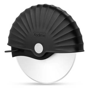lot 20373 image: Asdirne Pizza Cutter Wheel with Protective Blade Cover, Detachable and Dishwasher Safe, Black