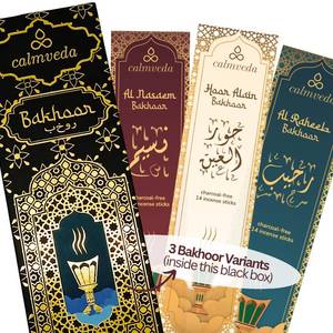 lot 20376 image: Arabian Oud Bakhoor Incense Sticks -  (3 Variants, 40 Incense) Deep Warm Arabic Incenses Like Al Nasaem, Hoor Alain and Al Raheeb Oud Bukhoor  Perfect Islamic Gifts or Eid Gifts