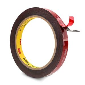 lot 16314 image: 3M Double Sided Tape VHB 0.5 x 15.4 Ft 5925, Heavy Duty Mounting Tape, Foam Tape Strong Adhesive for Automotive Emblem Trim Dcor Dashboard Home Office Indoor Outdoor, Black, 0.025ftft Thickin