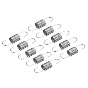 lot 16358 image: uxcell 50Pcs Extended Spring 932 inch x 1-316 inch, 0.027 inch Spring Steel Dual Hook Tension Springs for Machinery Construction
