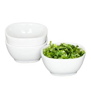 lot 16370 image: 5 oz Small Porcelain Bowls, Mini Pinch Bowl for Dip, Meal Prep, Side Dish and Charcuterie Board, Stackable, Dishwasher Safe, Set of 3, White