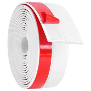 lot 16395 image: ToLanbbt Weather Stripping Silicone Door Seal Strip 2 in x 10 ft Door Draft Stopper Self Adhesive Tape, Side and Bottom Gaps Insulation Strip for Glass Shower Sliding Window, White