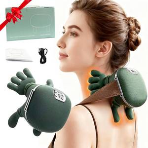 lot 19406 image: Siasoo Heated Neck Massager-Wireless Portable Shiatsu Neck and Shoulder Deep Tissue 4D Kneading Massage Pillow, Simulated Human Hand Design for Muscle Relax Massager New Years Eve Valentinefts Day Gift
