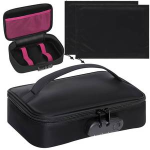 lot 20340 image: AIHSUMC Discreet Lockable Toy Storage Bag, Locking Storage Box Toy Organizer Case Organizer Container with 2 Drawstring Bags, Lock Box Travel Game Bag for Women and Men