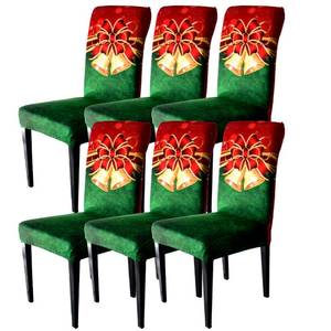lot 20343 image: beifivcl New Year Chair Covers Set of 6, Xmas Dining Chair Back Covers, New Year Chair Slipcovers Protector Decoration, Removable and Washable, New Year Kitchen DecorRestaurant Party Home Decor