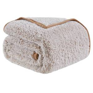 lot 15905 image: EMME Soft Sherpa Fleece Blanket Reversible Plush Fluffy Large Blanket, Light Weight Warm Decorative Boho Blanket Cover for Sofa, Couch, Bedroom,Travel(Plush Khaki,50x60in)in