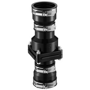 lot 16310 image: Tellingyou Sump Pump Check Valve Fits 1-12 inch or 1-14 inch Pipe, Slip On Check Valve with 4 Pcs Stainless Steel Hose Clamps, PVC Flapper Sump Pump Valve Sump Pump Life Expectancy Increase