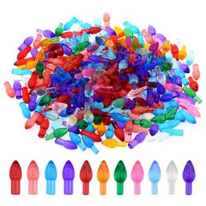 lot 16363 image: Tongcloud 300pcs Replacement Lights Bulbs for Ceramic Christmas Tree Plastic Christmas Tree Light Bulb for Ceramic Tree Accessories