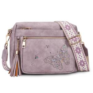 lot 16414 image: KITEVIUN Crossbody Bags for Women Trendy Leather Crossbody Purse Shoulder Handbags Butterfly Design