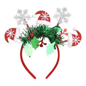 lot 16418 image: Christmas Headband Cute Christmas Hat Snowflake Hair Bands Glitter Green Tassel Head Bopper Sparkle Christmas Tree Hair Hoop for Women Girls Xmas Holiday New Year Party Headwear Accessories Gift 1PCS