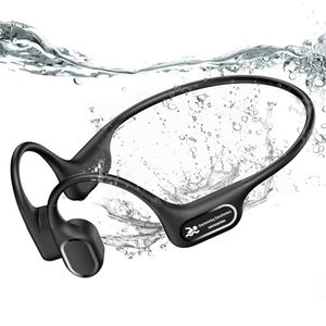 lot 16429 image: Hostena Swimming Headphones IP68 Waterproof, Open Ear Bone Conduction Underwater Headphones Bluetooth 5.4and MP3 with 32GB Memory Card, SoftSkinLightweight Sound Swim Earbuds-SurfAudio(Jet)