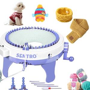 lot 19401 image: Knitting Machine,SENTRO 48 Needles Knitting Machines with Row Counter, Smart Weaving Round Loom,Double Knit Loom Machine Kit,DIY Knit Scarf Hat Sock