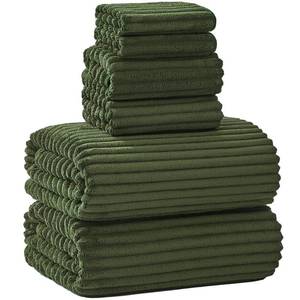 lot 19412 image: NALIVO Extra Large Bath Towel Set of 6 (40x80in),Oversized Bath Sheet Super Soft Highly Absorbent Microfibers Quick Dry Luxury Shower Towel for Bathroom Spa Gym Hotel Yoga (Olive Green, 6Piece)in