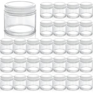 lot 19429 image: TOPZEA 30 Pack Small Glass Jars with Lids, 2 Oz Round Clear Straight Sided Canning Jars Spice Jars Mason Jars Food Container for Cream, Lotions, Ointments, Herbs, Spices and Wedding Favor