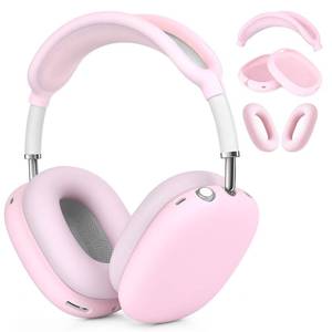 lot 20331 image: Filoto Case for Airpods Max Headphones, Ear Pad Case CoverEar Cups Co verHeadband for AirPods Max (USB-CLightning)(20242020), Silicone for Apple Airpod Max, Accessories Cases(Pink)