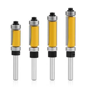 lot 20354 image: 4Pcs Top and Bottom Bearing Flush Trim Router Bits Set 14 Inch Shank, Carbide Pattern Flush Trim Cut Router bit, 12 Inch Cutting Diameter, 34, 1in, 1-14in, 1-12in Inch Cutting Length (Size A)in
