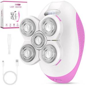lot 20364 image: Electric Razors for Women, Painless Full-Body Shaver for Legs, Anti-Slip Lady Trimmer Cordless Hair Remover, Body WetDry Razor Smooth Close ShaveCherry