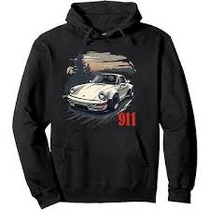 lot 14232 image: PKWY Black hoodie with Chrome Car Design size large