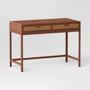 Minsmere Writing Desk with Drawers Brown - Thresholdâ¢: Rattan Style, Home Office Furniture, Study Table