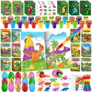 lot 3420 image: BenLouis 168Pcs Dinosaur Party Favors Dino Theme Coloring Books Crayons Sticker Set Bulk for Kids Jurassic Birthday Goodie Bag Stuffer Classroom Gifts Rewards Craft Pinata Fillers