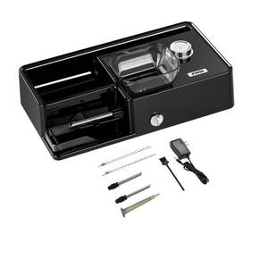 lot 3422 image: 3 in 1 Electric Cigarette Rolling Machine Cone Rolling Automatic Machine Portable Household Auto Cigarette Injector Machine for KingRegular Slim 100s Size Cigarettes Pre Roll Cones (Black)