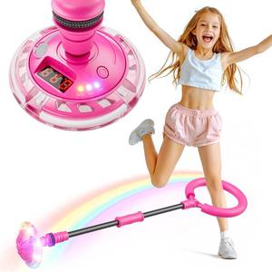 lot 3443 image: Flooyes Skip Ball for Kids, Ankle Skip Ball Toy with Counter, Timer and Cal Calculator, Girl Birthday Gifts for Age 6 7 8 9 10, Rechargeable Colorful Flash Wheel Skip Ball for Girls Women